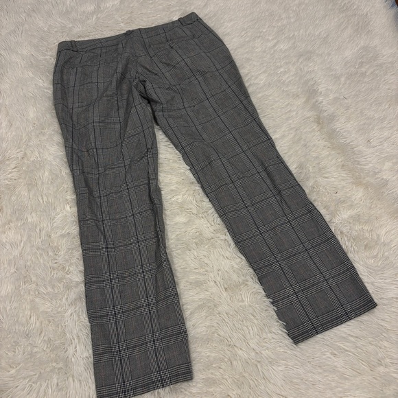 Banana Republic Women's Grey Multi Plaid Sloan Slim Ankle Pants size 4 - Picture 10 of 13